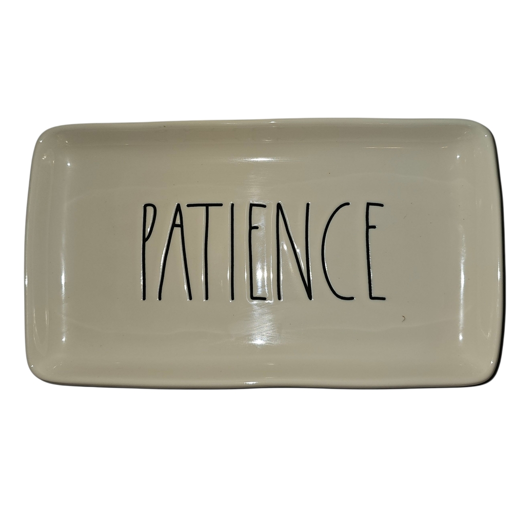 Rae Dunn PATIENCE Cream Ceramic Trinket Tray